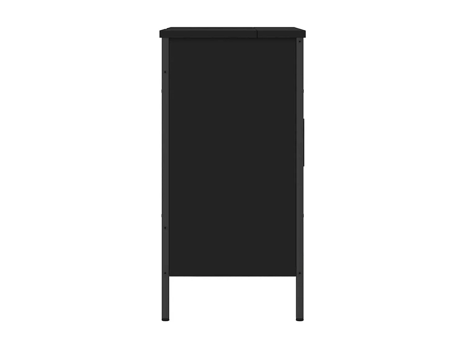 Wastafelkast 60x30x60 cm bewerkt hout zwart