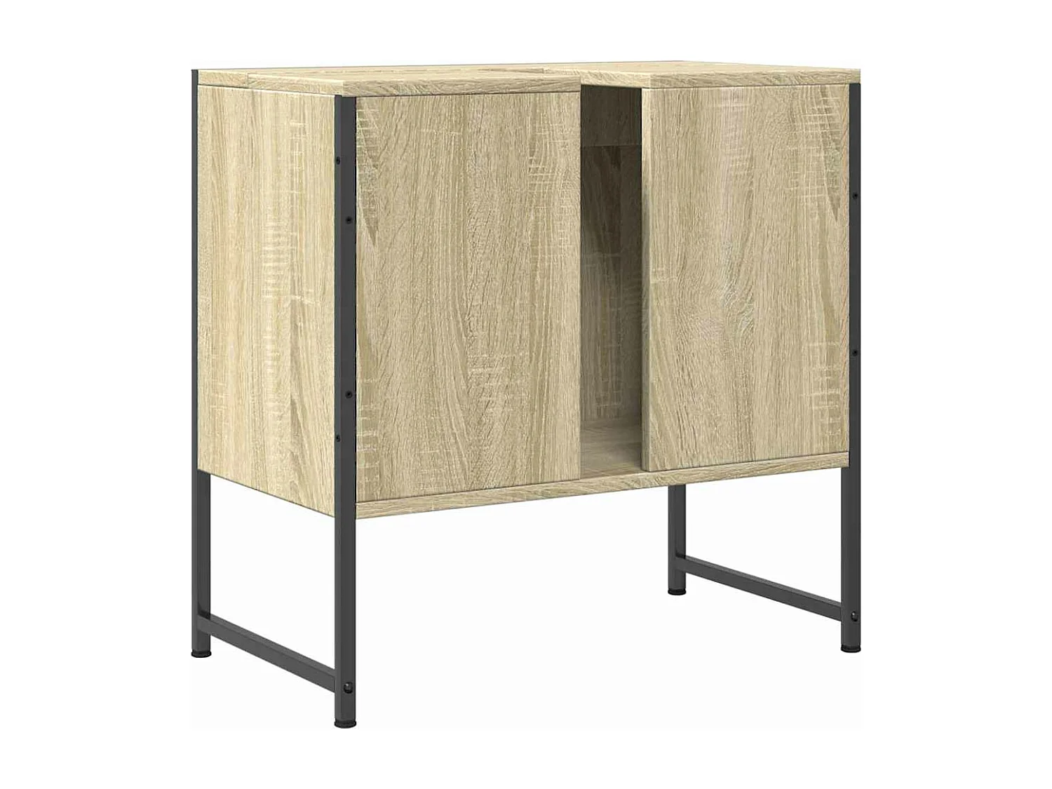 Mobile Lavabo Bagno Rovere Sonoma 60x33x60 cm Legno Multistrato