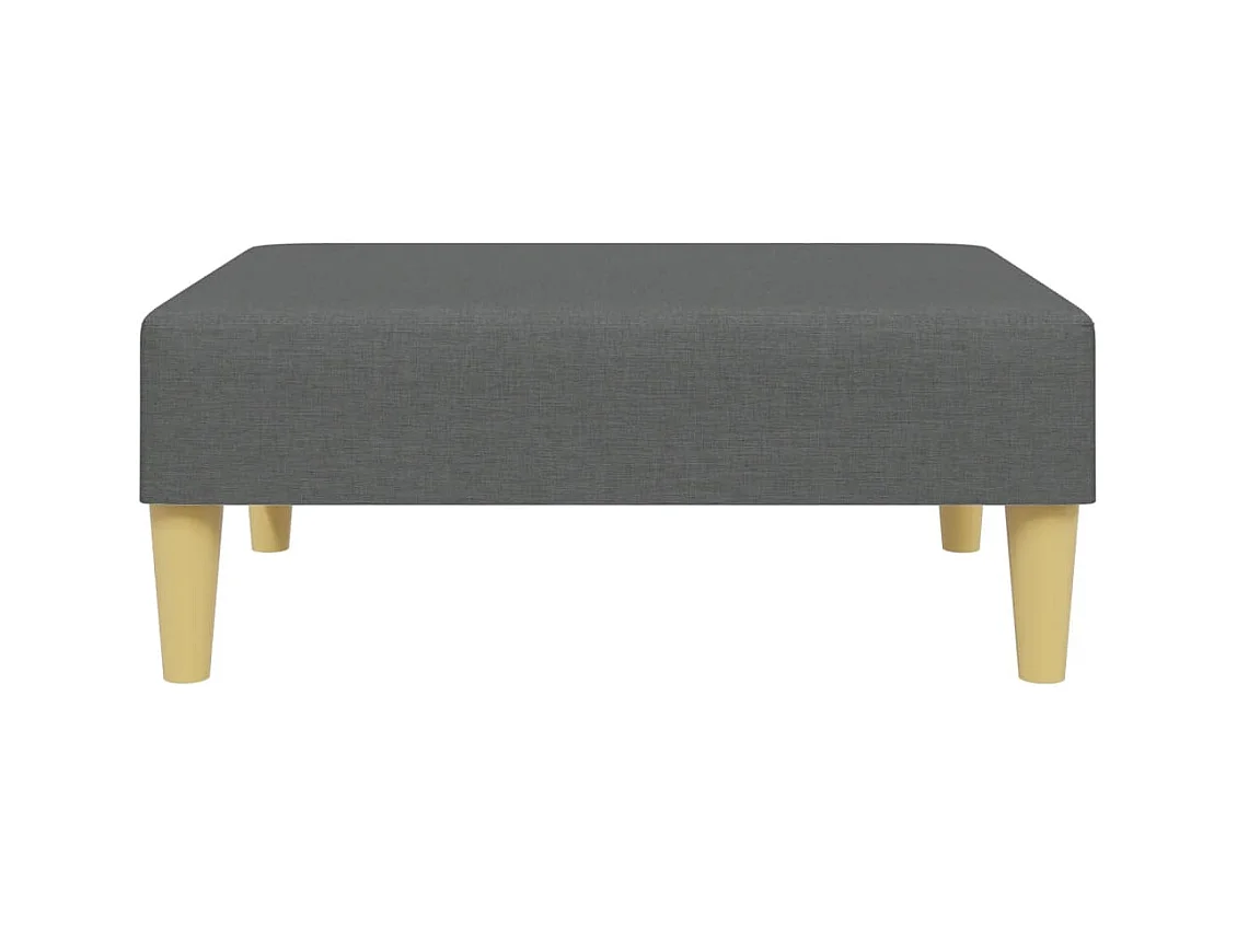 Schlafsofa 2-Sitzer mit Kissen und Fußhocker Dunkelgrau Samt