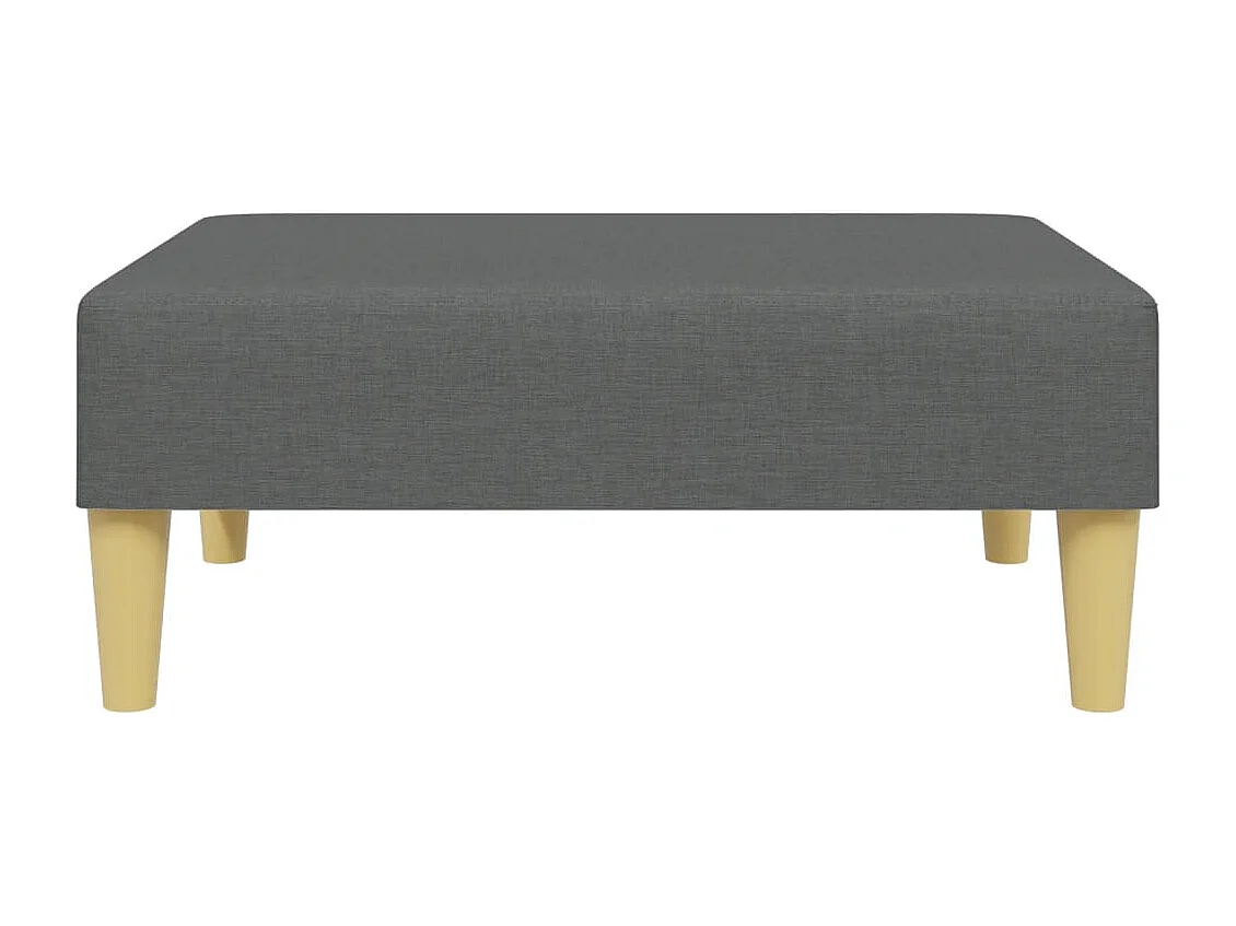 Schlafsofa 2-Sitzer mit Kissen und Fußhocker Dunkelgrau Samt