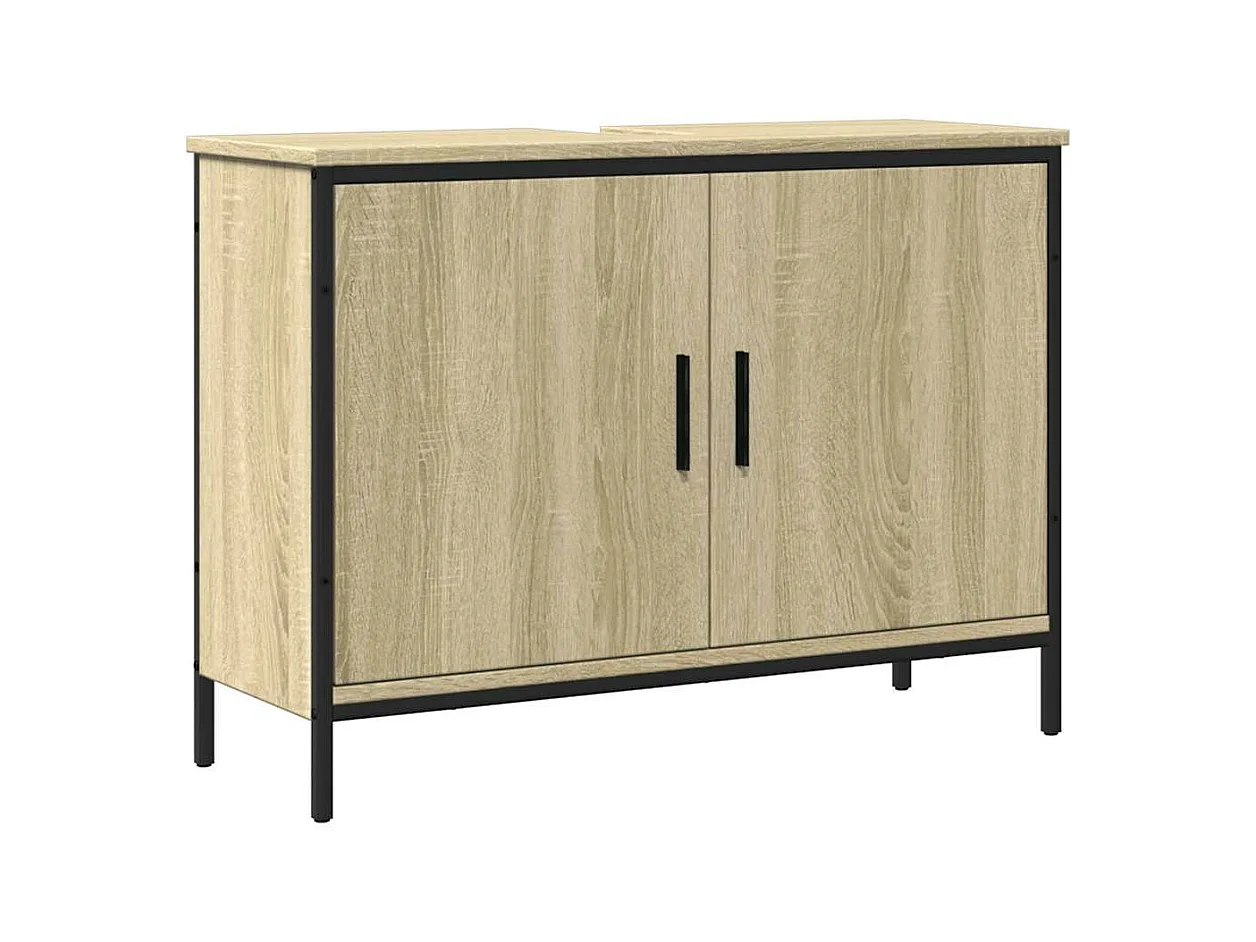 Móvel p/ lavatório 80x30x60cm derivados madeira carvalho sonoma