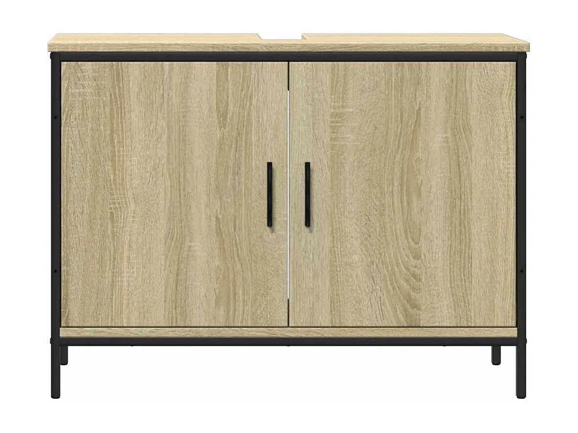 Armoire lavabo de salle de bain chêne sonoma 80x30x60 cm