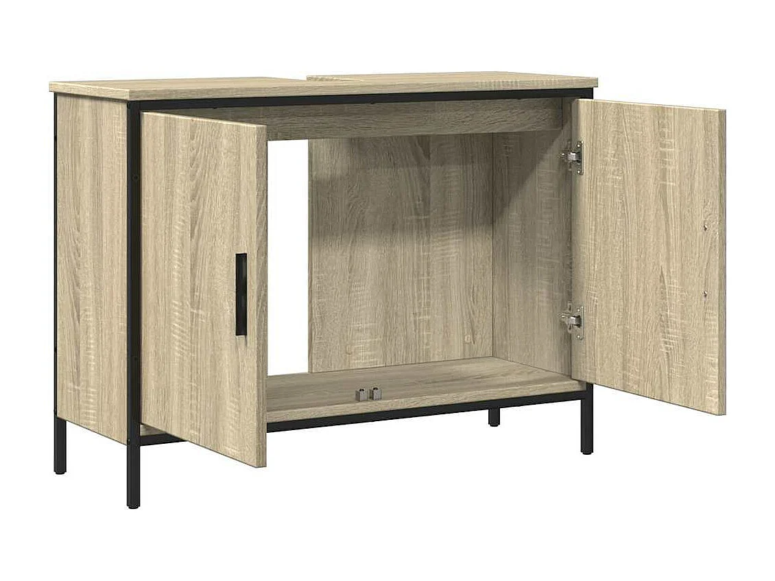 Armoire lavabo de salle de bain chêne sonoma 80x30x60 cm