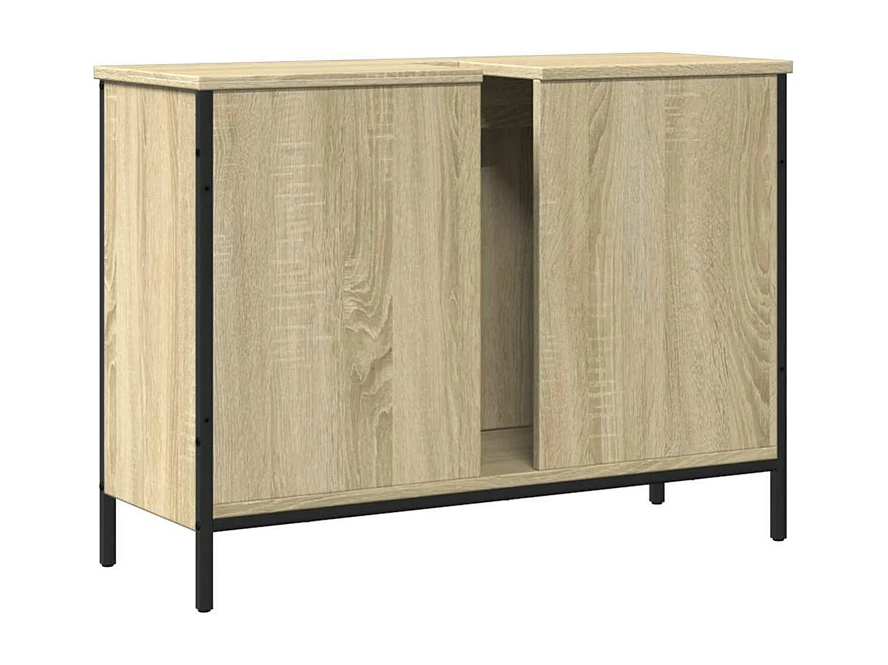 Armoire lavabo de salle de bain chêne sonoma 80x30x60 cm