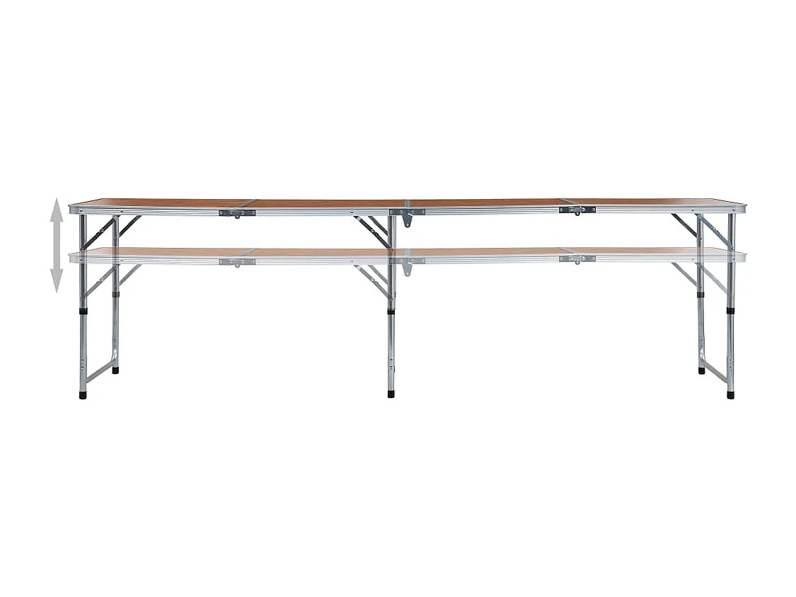 Table pliable de camping Aluminium 240x60 cm