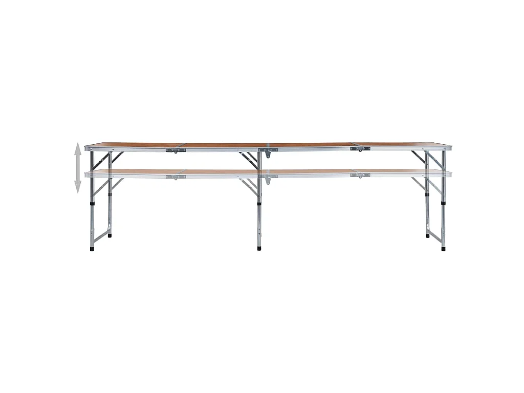 Table pliable de camping Aluminium 240x60 cm
