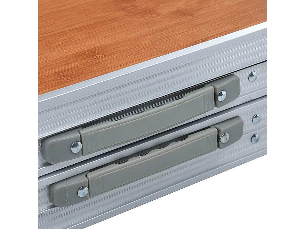 Tavolo da Campeggio Pieghevole in Alluminio 240x60 cm