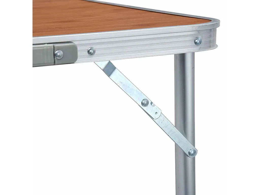 Tavolo da Campeggio Pieghevole in Alluminio 240x60 cm