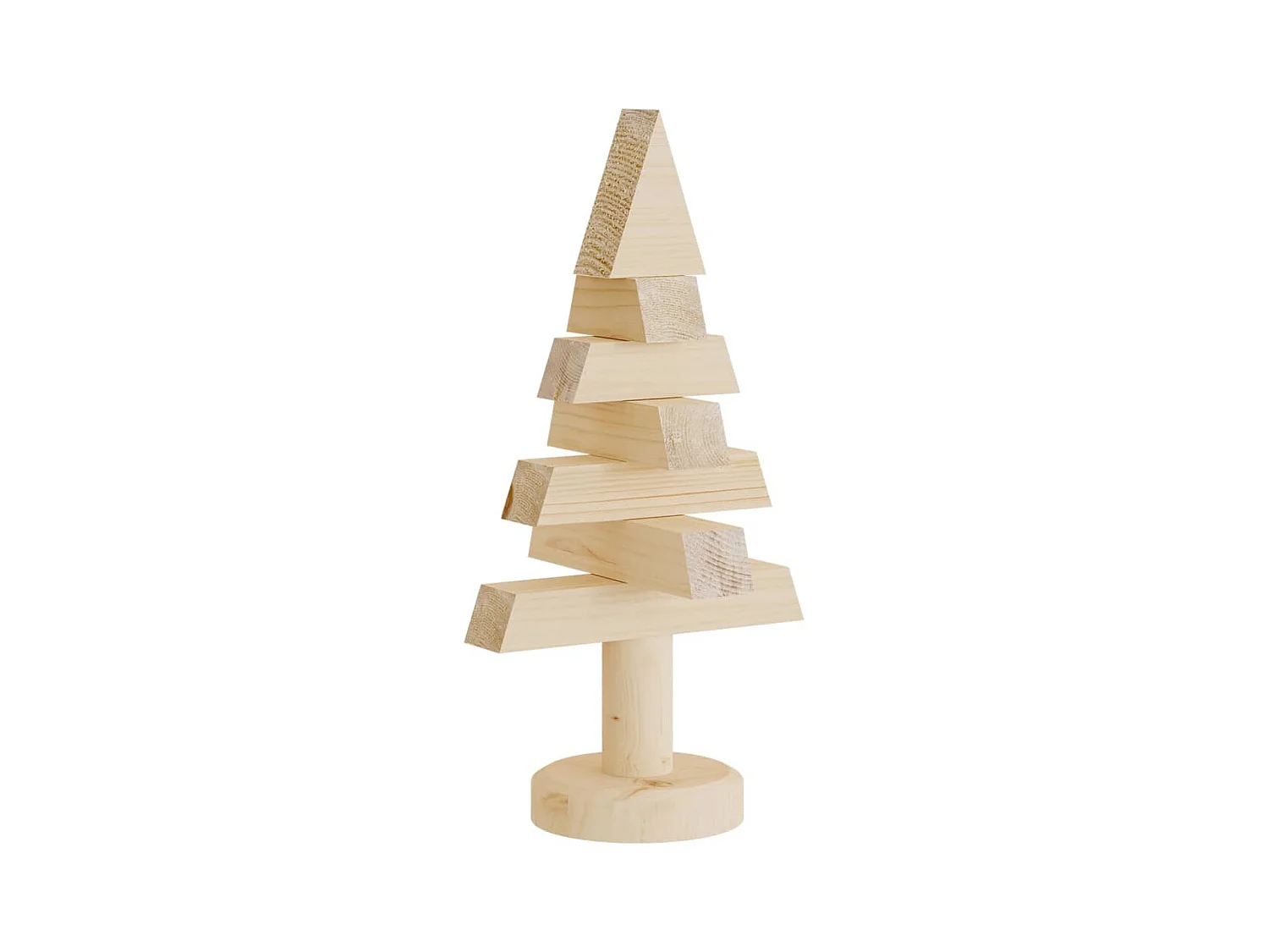 Deko-Weihnachtsbäume 2 Stk. Holz 30 cm Massivholz Kiefer