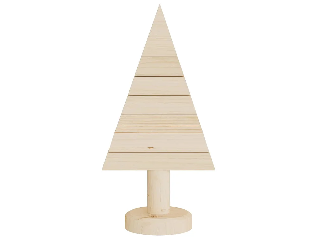 Arbres de Noël en bois pour décoration 2 pcs 30 cm pin massif