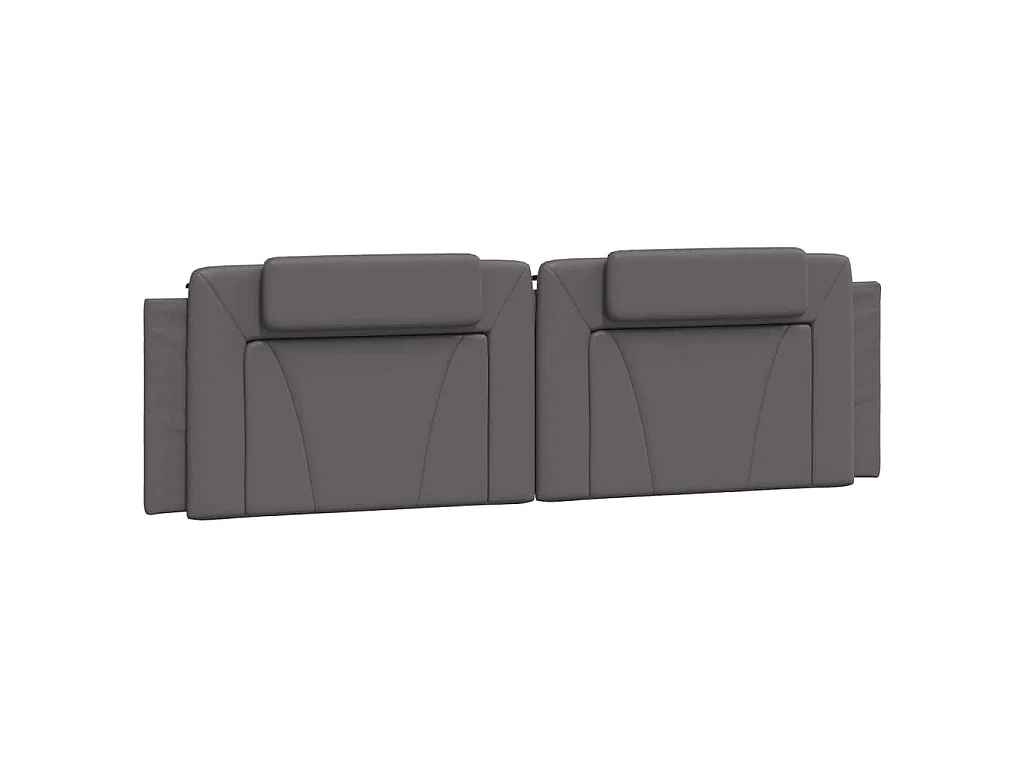Bett "Viana" mit Matratze Grau 180x200 cm Kunstleder