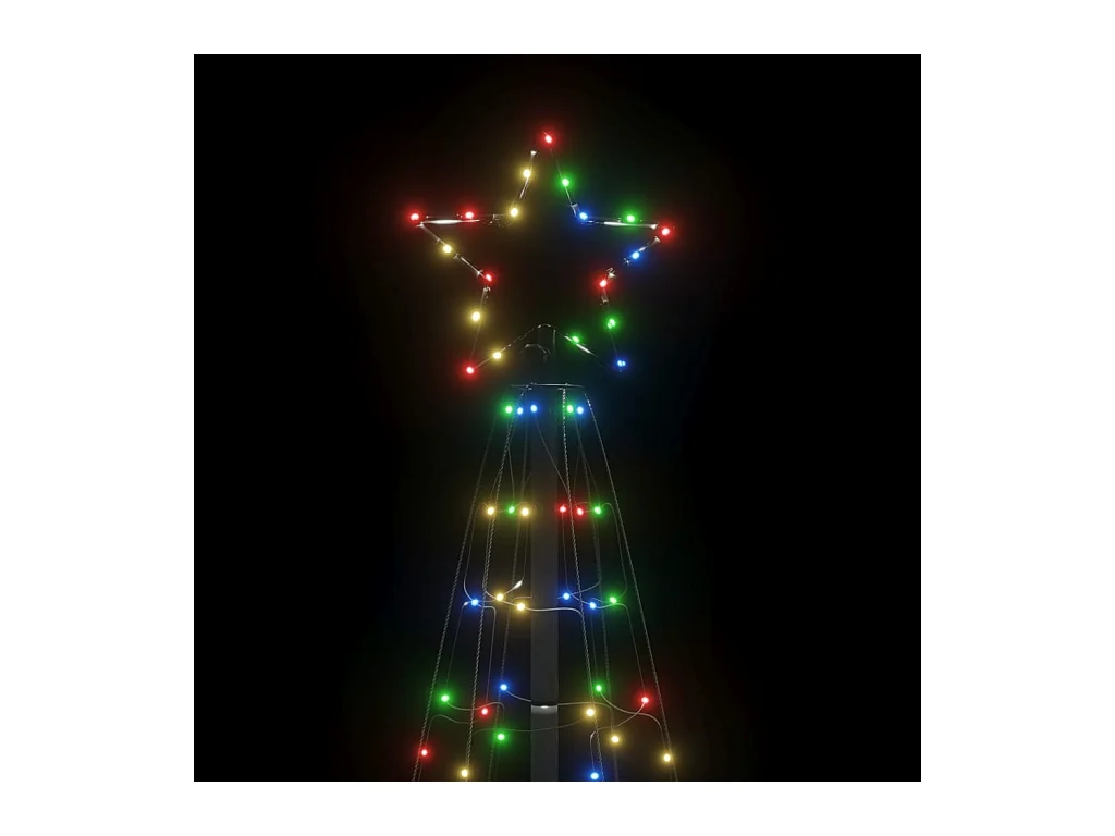 Árbol de Navidad LED con estacas 220 LEDs de colores 180 cm