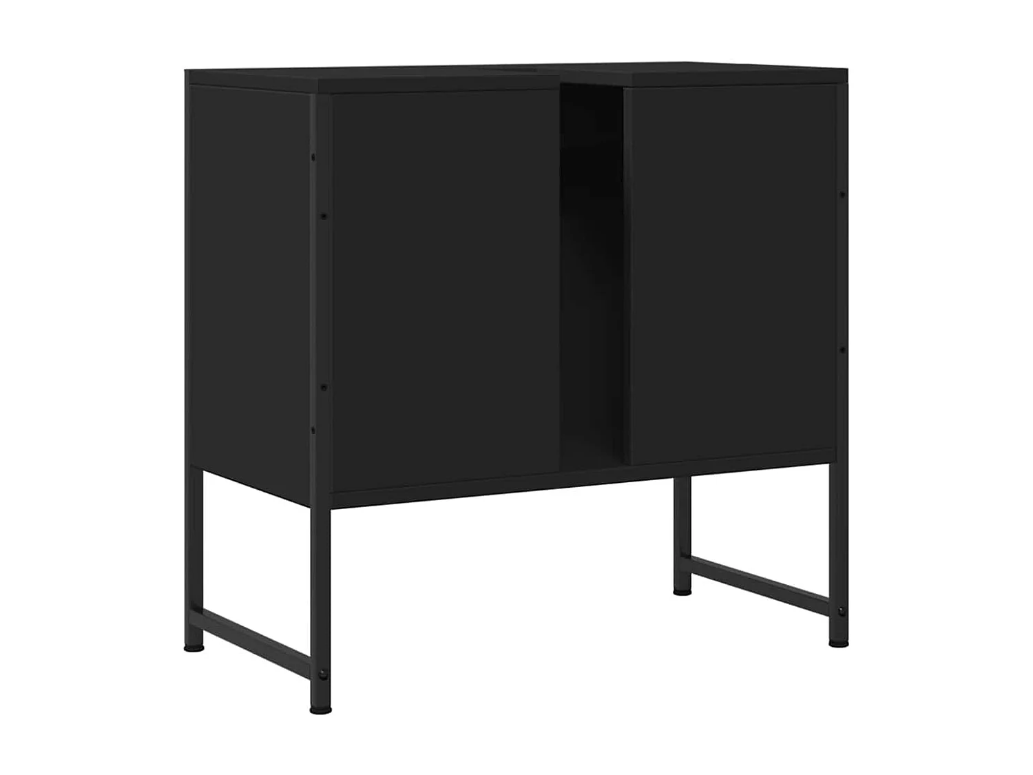 Wastafelkast 60x33x60 cm bewerkt hout zwart