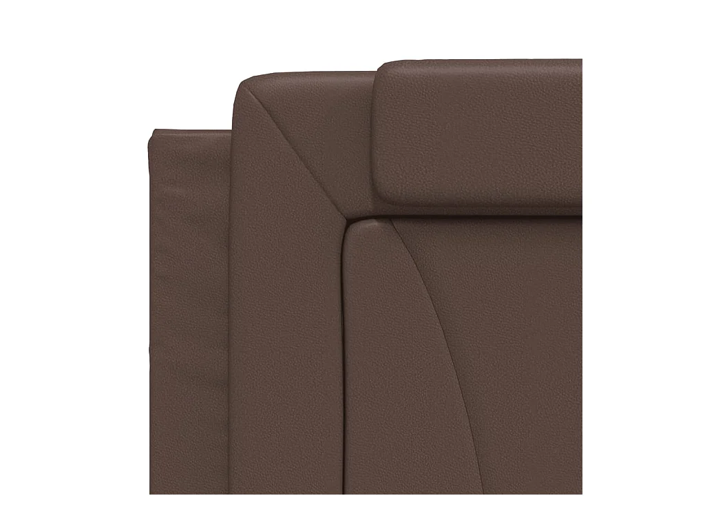 Cama com colchão 180x200 cm couro artificial castanho