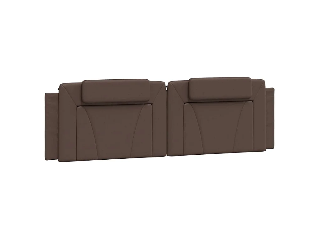 Bed "Viana" met matras kunstleer bruin 180x200 cm
