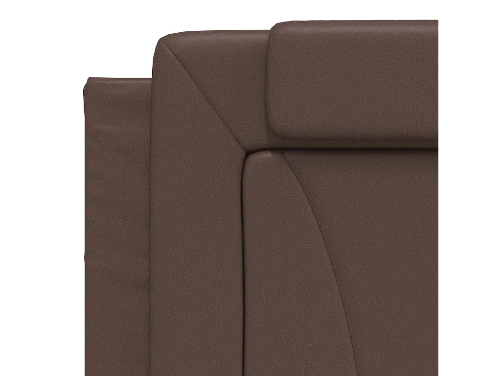 Bed "Viana" met matras kunstleer bruin 180x200 cm