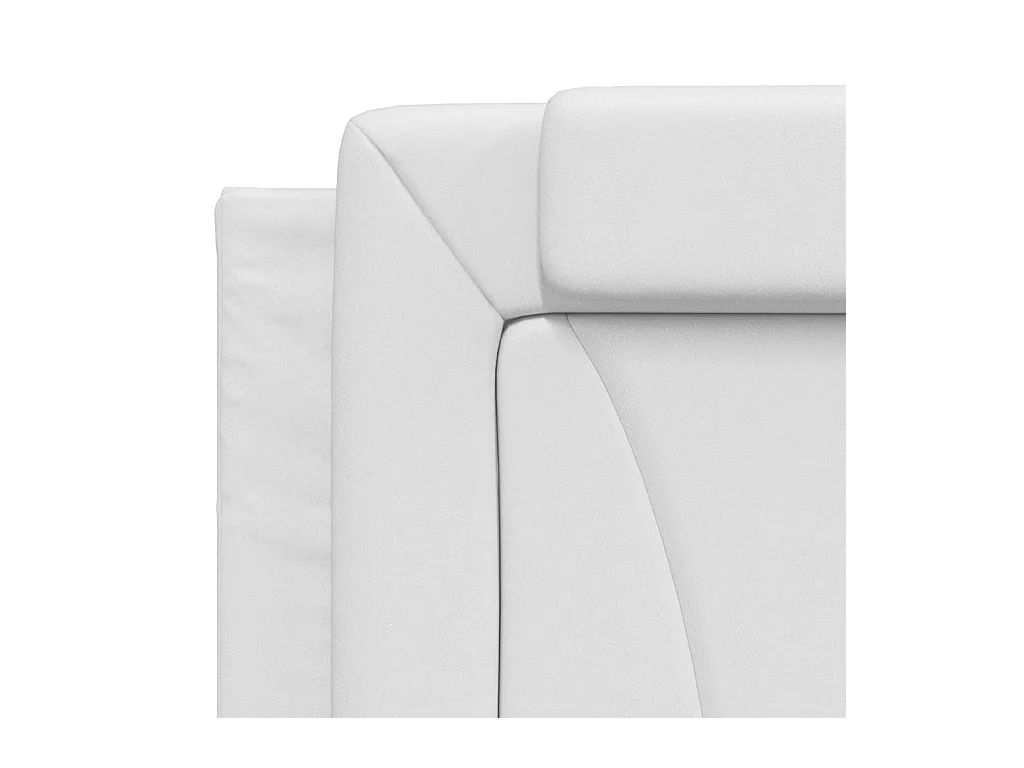 Cama com colchão 180x200 cm couro artificial branco