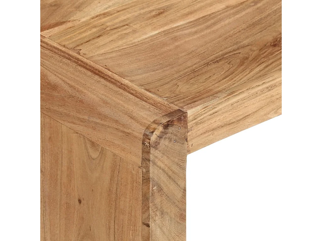 Tavolino da Salotto 110x55x35 cm in Legno Massello di Acacia