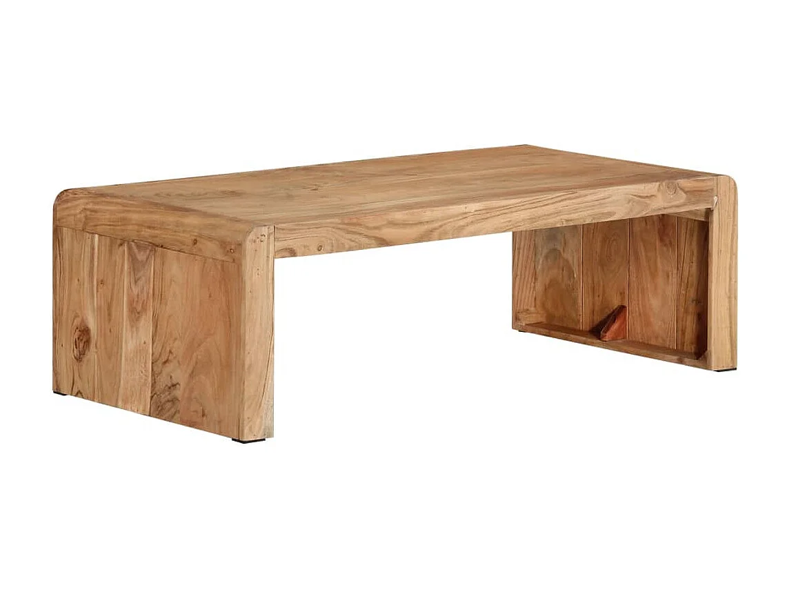 Tavolino da Salotto 110x55x35 cm in Legno Massello di Acacia