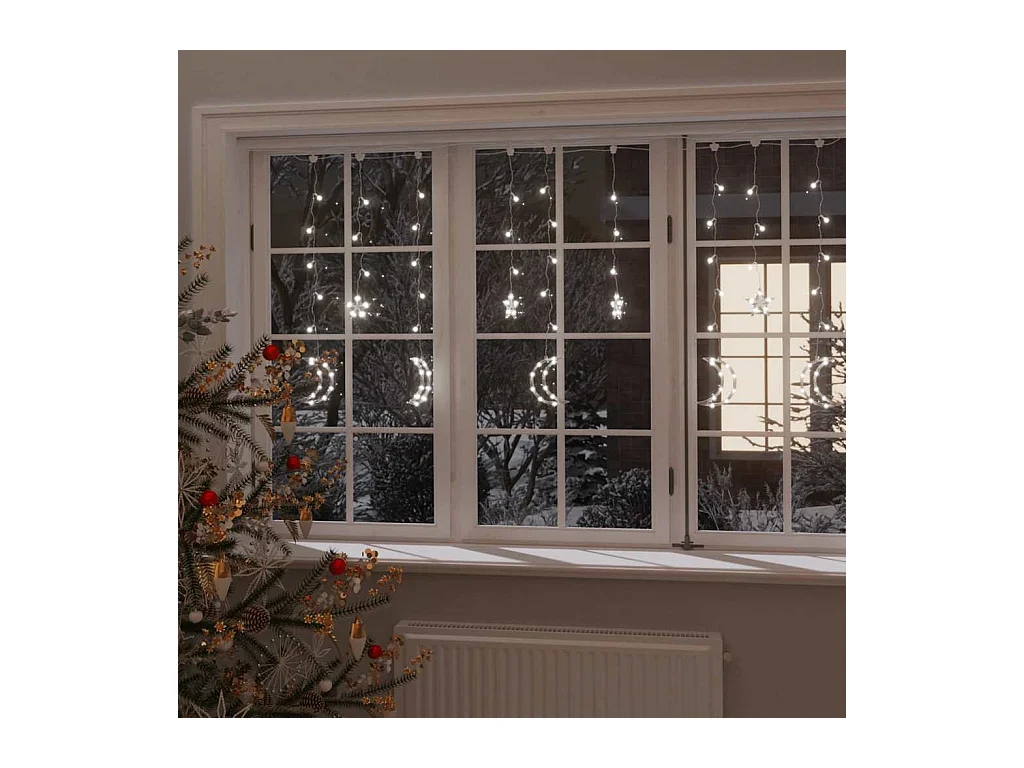 Guirlande lumineuse étoile et lune avec télécommande 138 LED