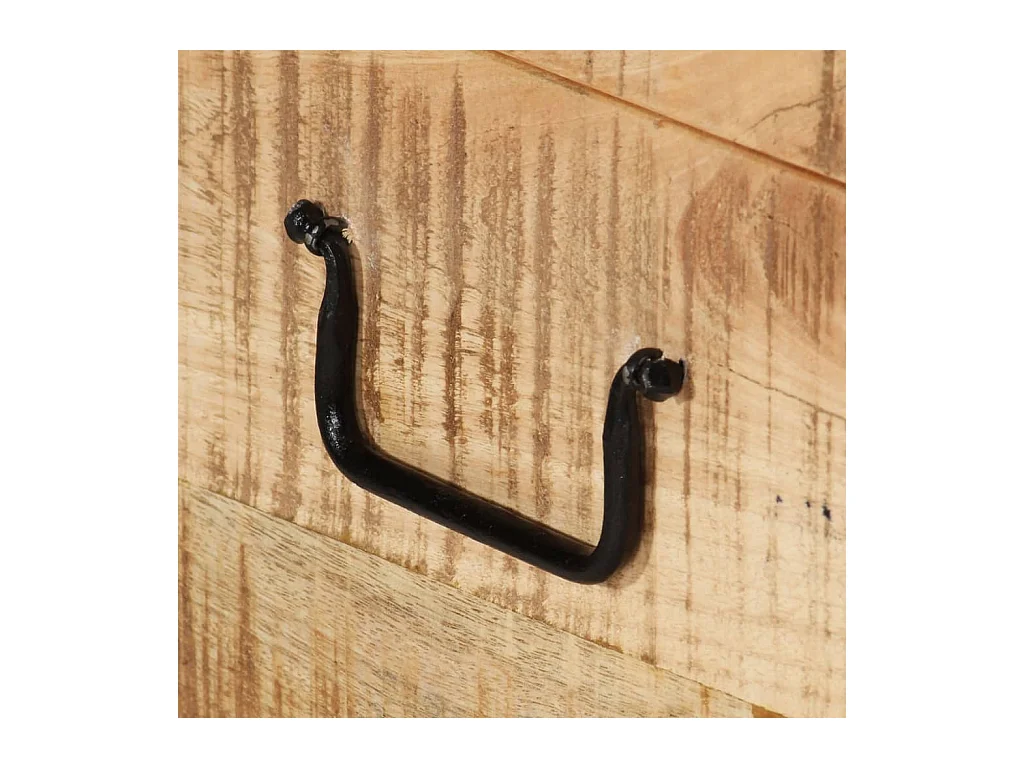 Opbergkist massief ruw mangohout