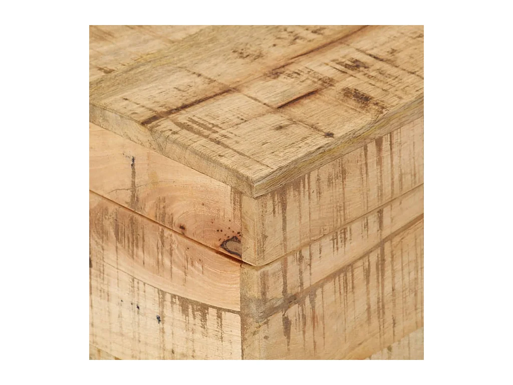 Opbergkist massief ruw mangohout