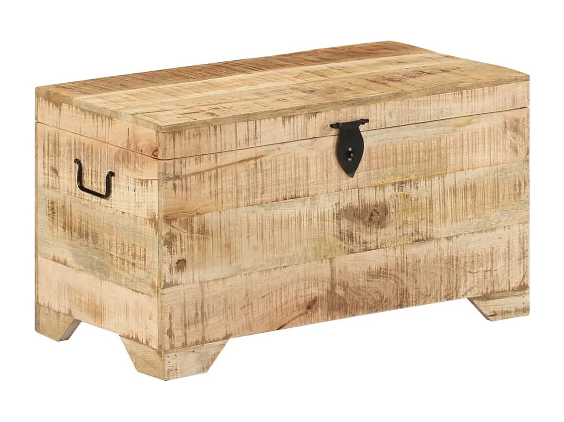 Cofre de almacenamiento de madera de mango rugoso