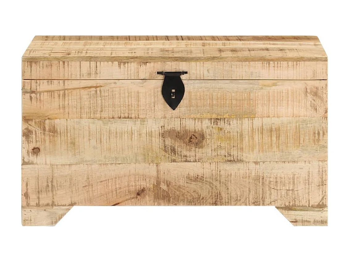 Cofre de almacenamiento de madera de mango rugoso