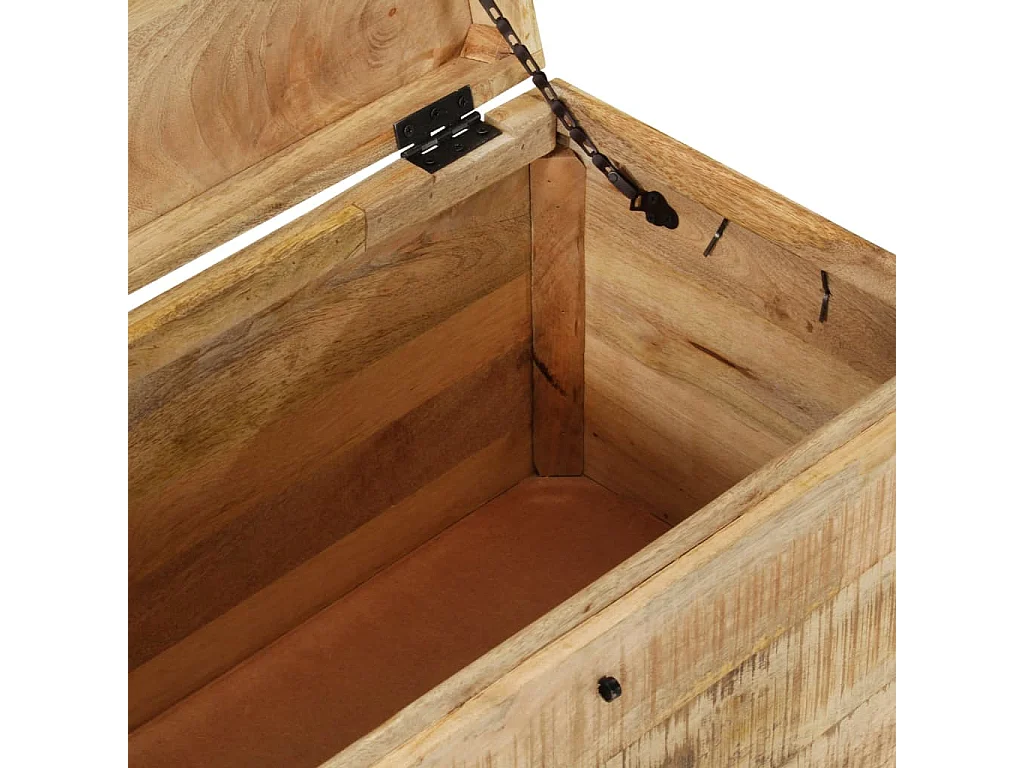 Cofre de almacenamiento de madera de mango rugoso