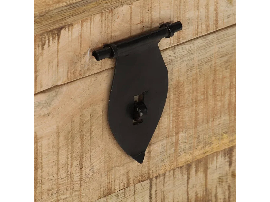 Cofre de almacenamiento de madera de mango rugoso