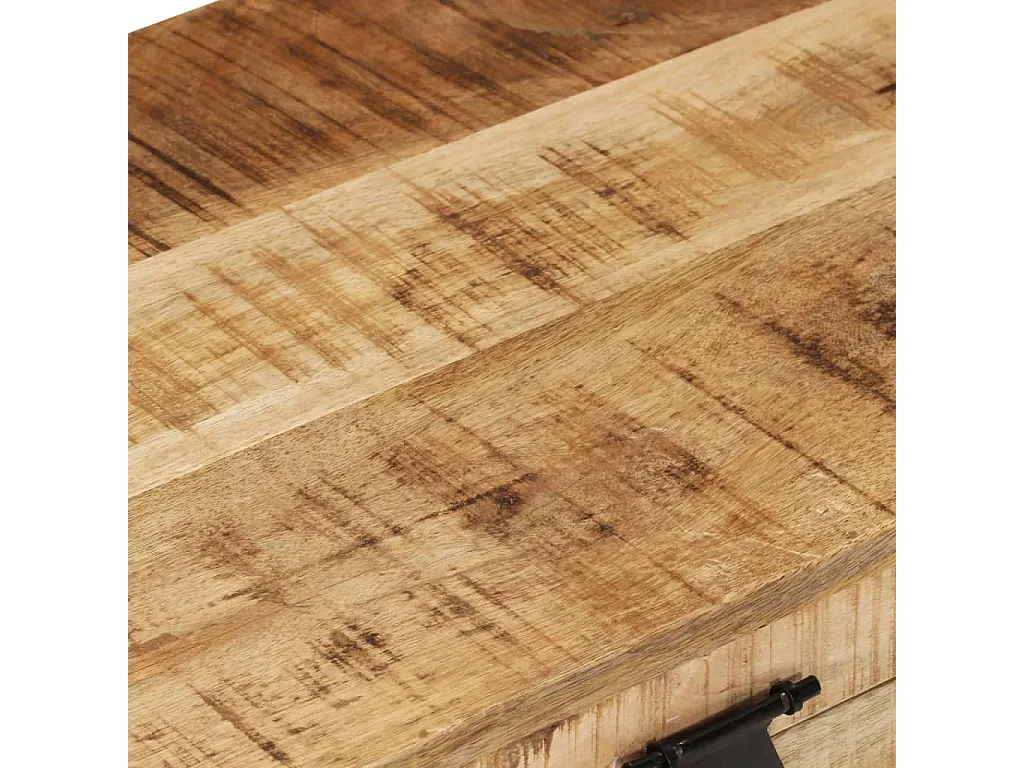 Cofre de almacenamiento de madera de mango rugoso
