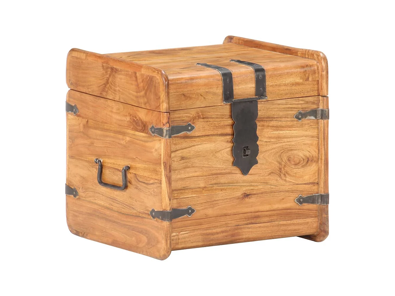 Coffre 40x40x40 cm Bois d'acacia solide