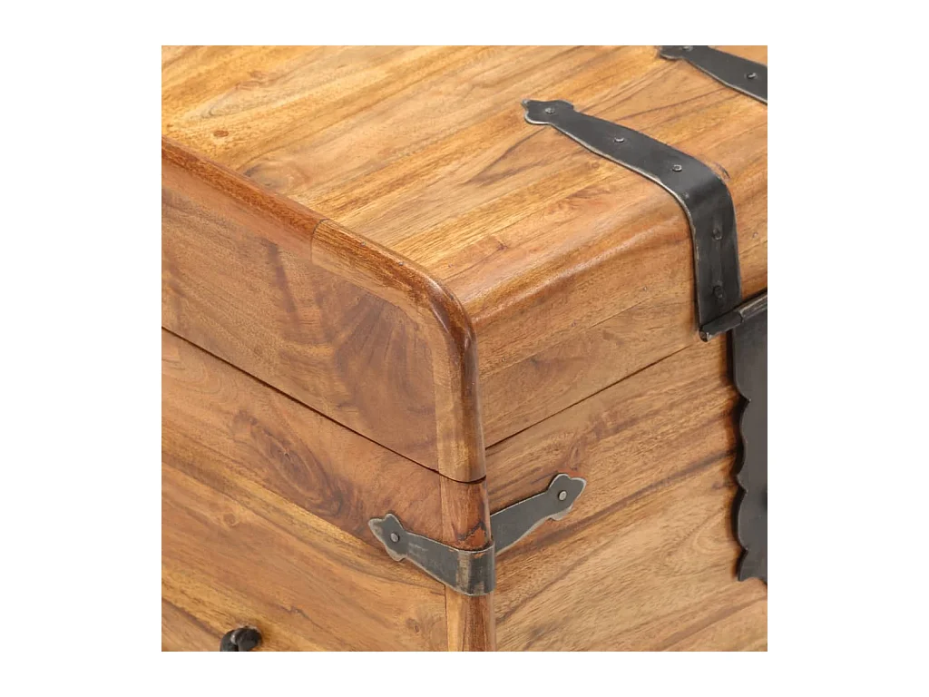 Coffre 40x40x40 cm Bois d'acacia solide