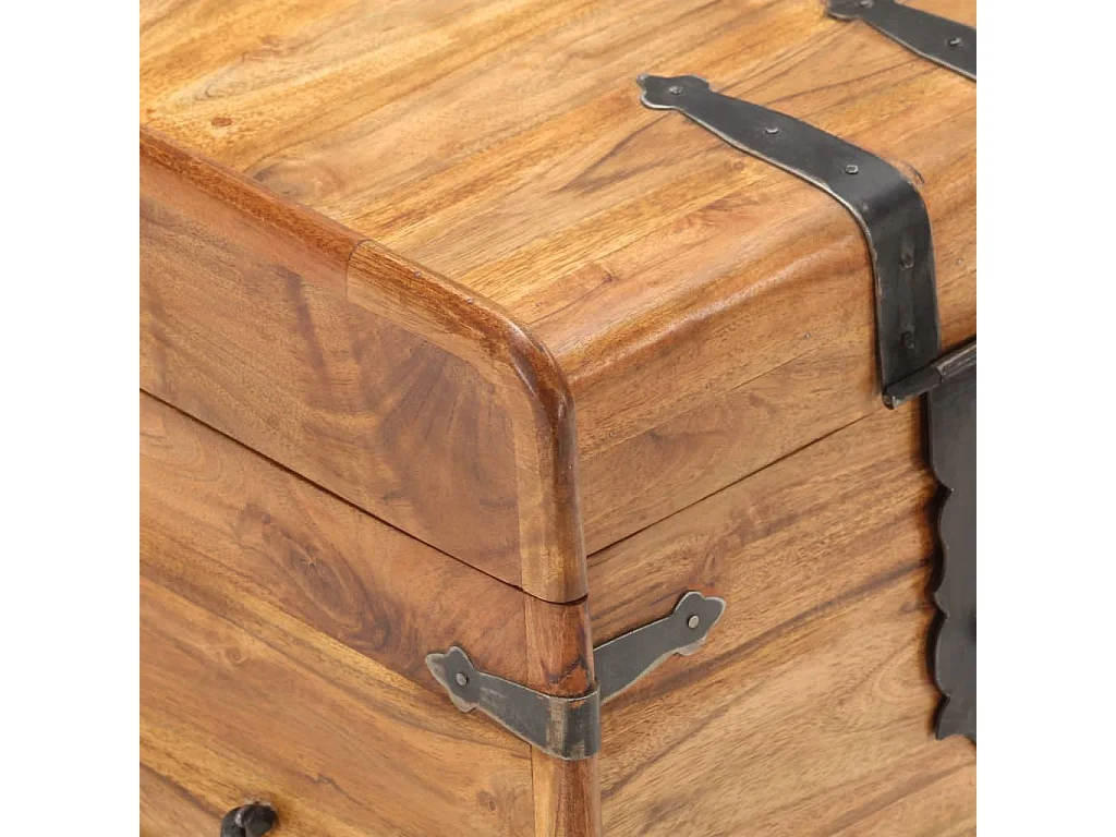 Coffre 40x40x40 cm Bois d'acacia solide