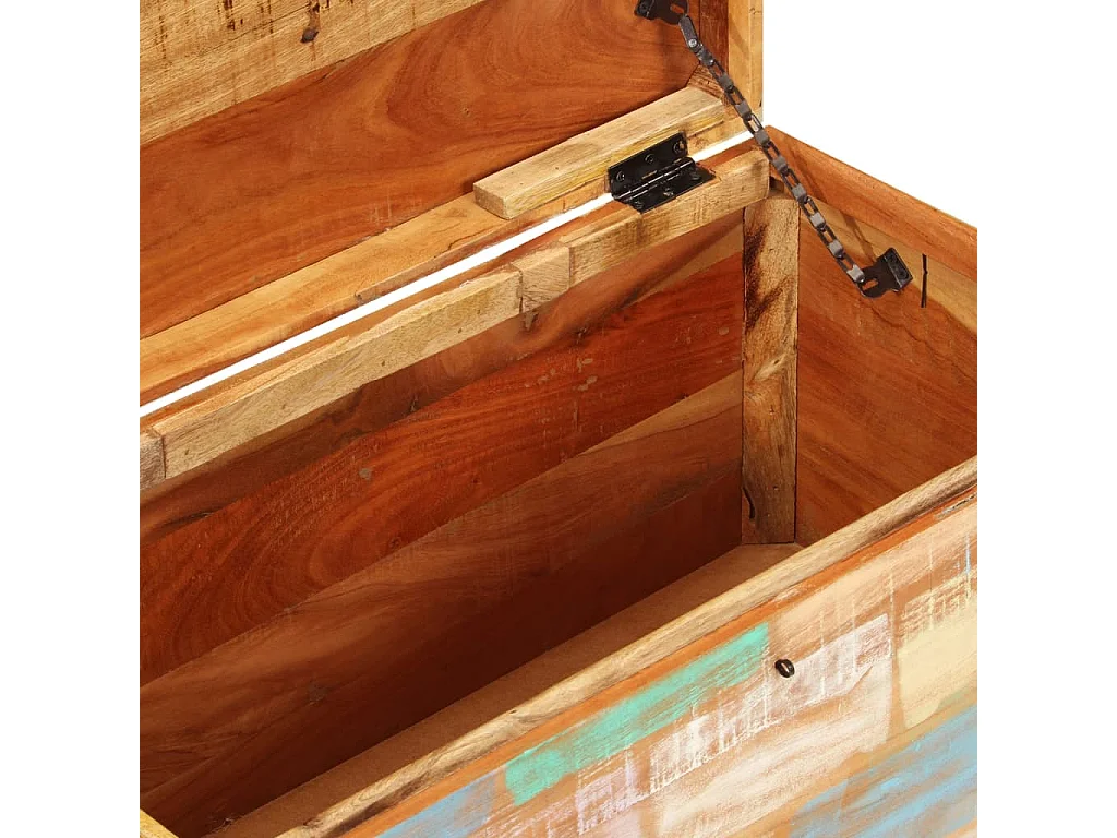 Coffre de rangement Bois de récupération massif
