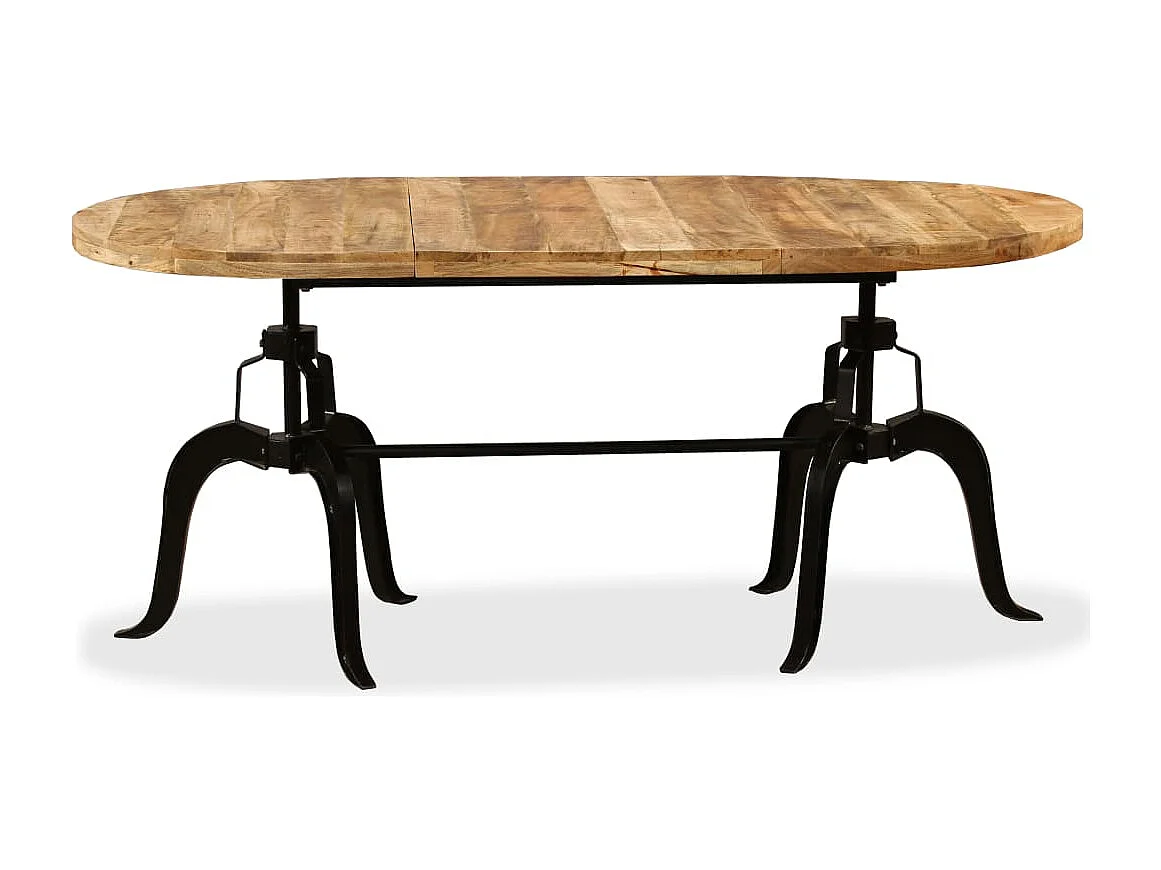Table de salle à manger Bois de manguier massif et acier 180 cm