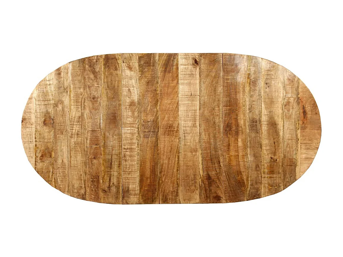 Table de salle à manger Bois de manguier massif et acier 180 cm
