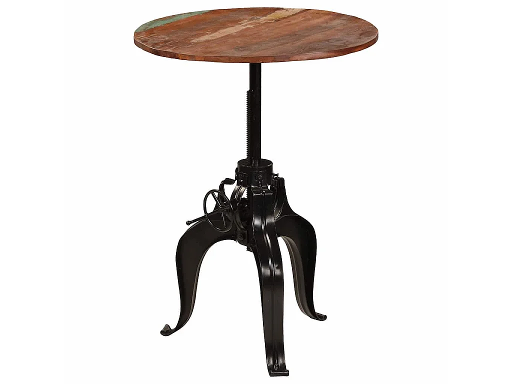 Mesa de bar em madeira recuperada maciça 75x(76-110) cm