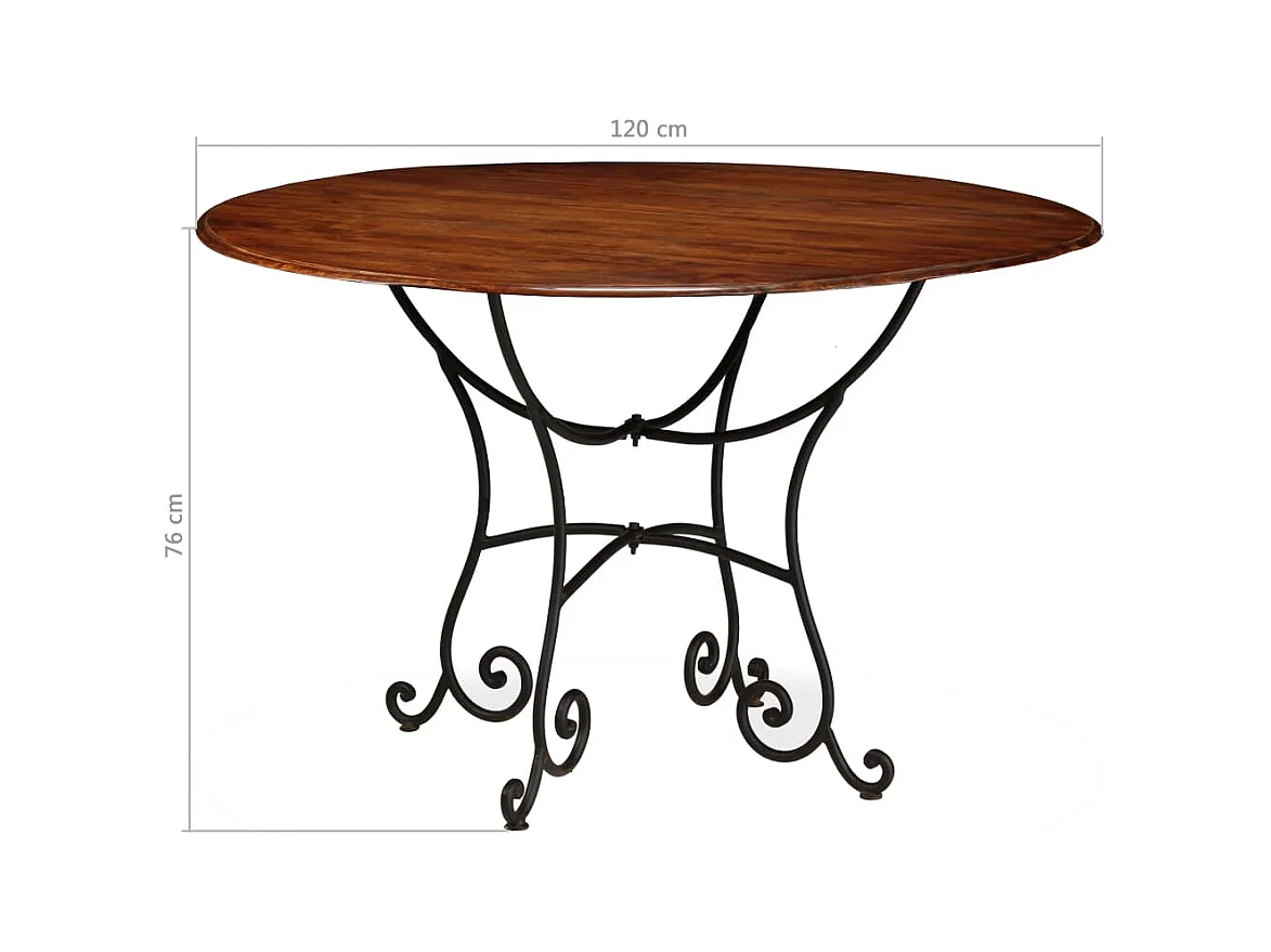 Table de salle à manger Bois acacia avec finition miel 120x76cm
