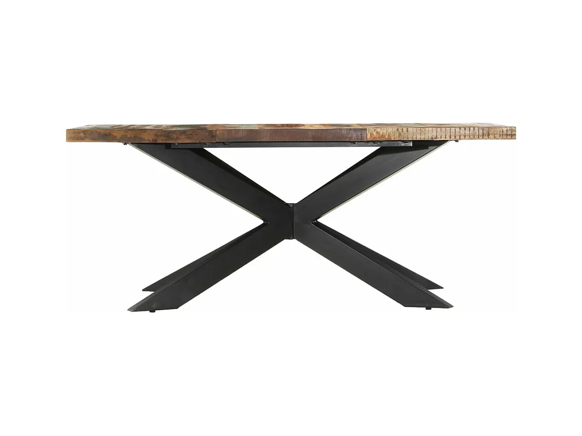 Table de salle à manger 180x90x76cm Bois de récupération solide