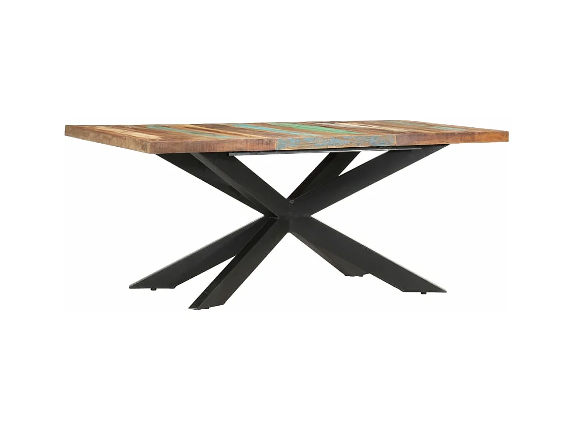 Table de salle à manger 180x90x76cm Bois de récupération solide