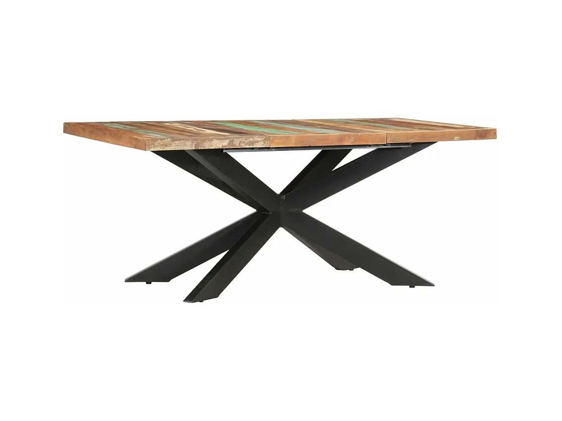 Table de salle à manger 180x90x76cm Bois de récupération solide