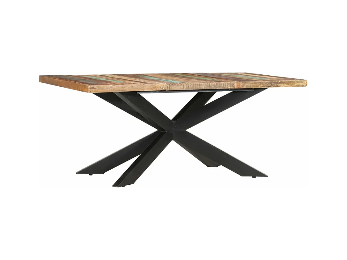 Table de salle à manger 180x90x76cm Bois de récupération solide