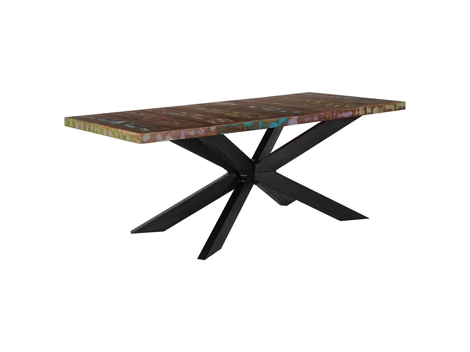 Table de salle à manger 180x90x76cm Bois de récupération solide