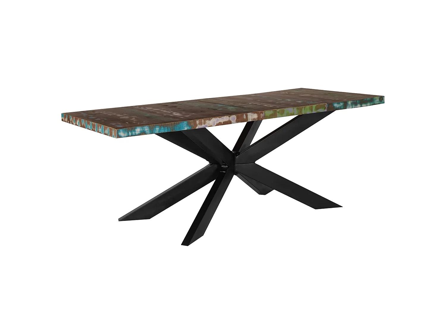 Table de salle à manger 180x90x76cm Bois de récupération solide