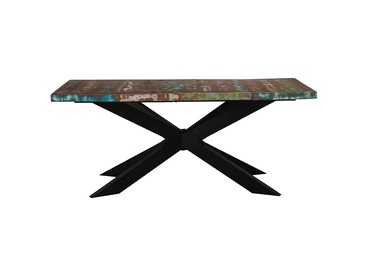 Table de salle à manger 180x90x76cm Bois de récupération solide