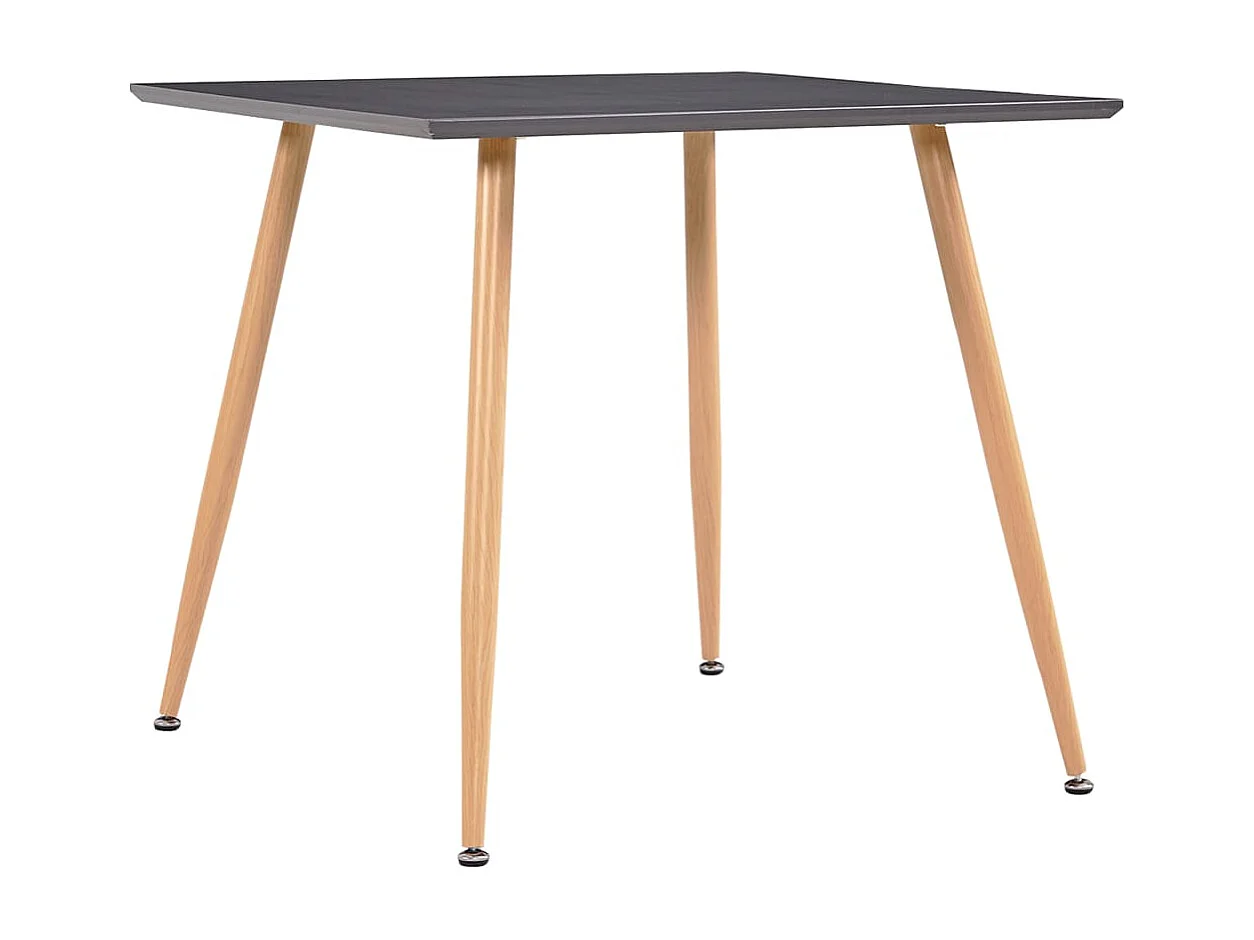Table de salle à manger Gris et chêne 80,5x80,5x73 cm MDF