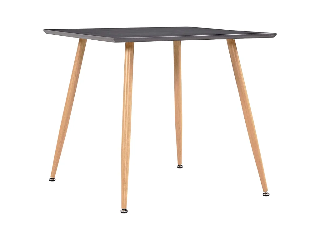 Tavolo da Pranzo Grigio e Rovere 80,5x80,5x73 cm in MDF