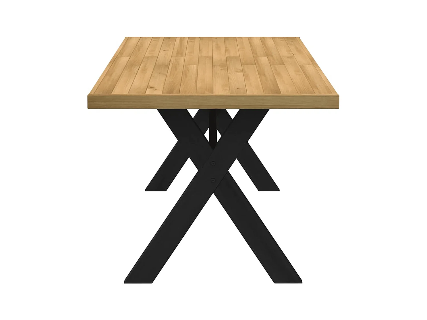 Table à manger NOAIN pieds en forme de X 160x90x75cm massif pin