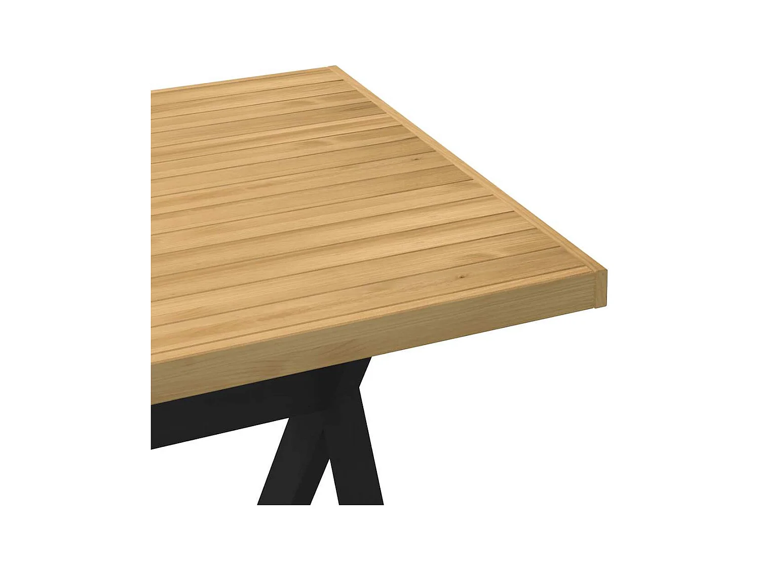 Table à manger NOAIN pieds en forme de X 160x90x75cm massif pin